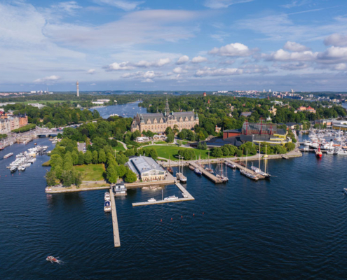 ariel view over stockholm